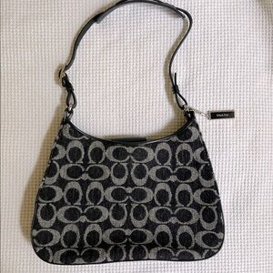 Vintage Coach Wool Shoulder Bag